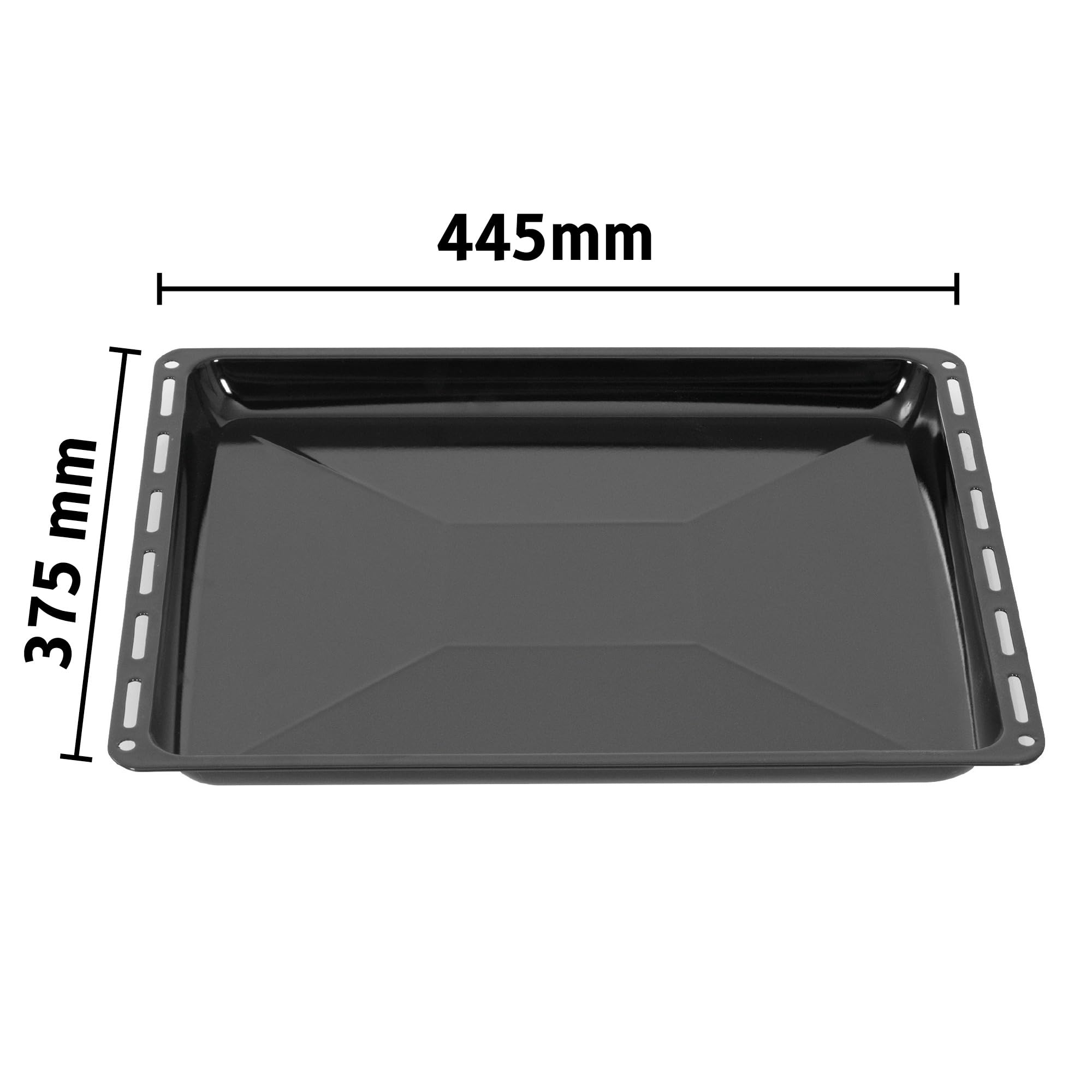 ICQN Backblech & Gitter Set 445 × 375 × 35 mm Kompatibel mit Bauknecht Indesit Whirlpool Emailliert Verchromt