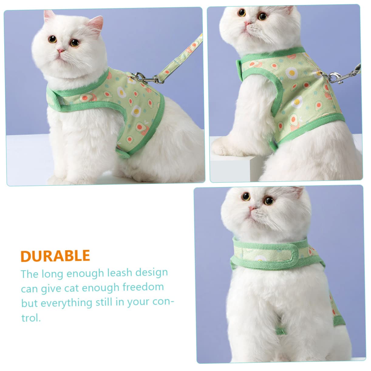 Kisangel 3juegos Arnés De Pecho y para con Diseño De Arnés De Vestido para Gatos y Resistente y para Paseos