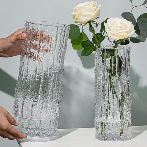 Vase Cylindrique QEEYON en Verre Cover