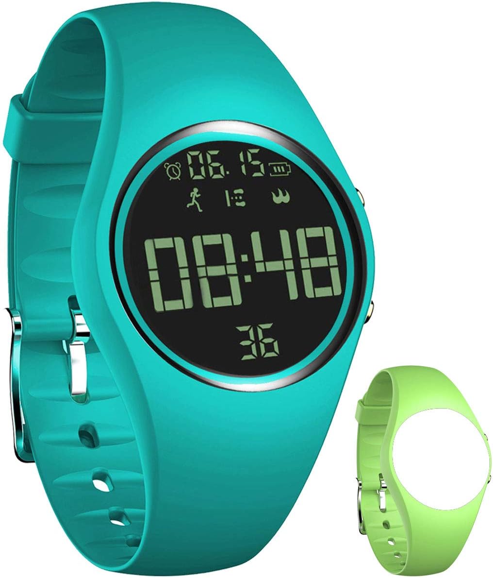 3D Non-Bluetooth Pedometer Watch Sport Wristband IP68 Swimming Water-resistant Fitness Tracker with Accurately Track Steps/Distance/Calorie/Clock/Timer for Walking Running Kids Men Women (Marrs Green) : Sports & Outdoors