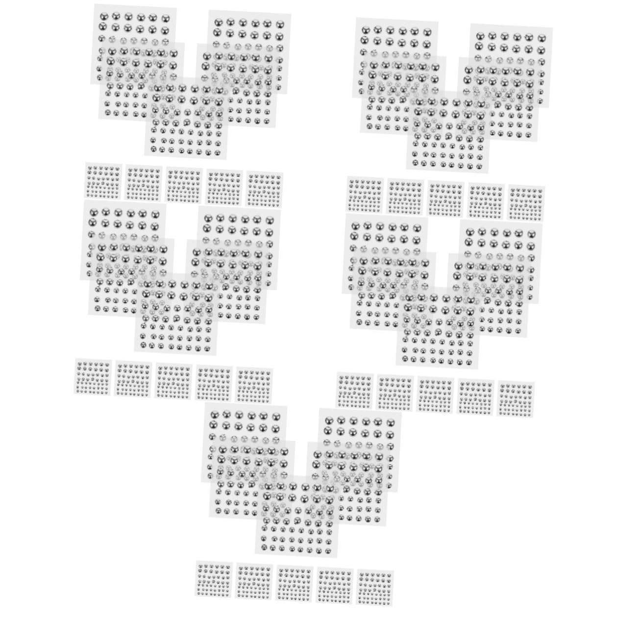 Operitacx 5 Ensembles Autocollants Perles Adhésifs pour Ongles De Décorations pour Festivals Cosplay Mariages 10 Feuilles*5