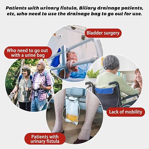 Miniatura 6 de 2 pantalones cortos para bolsa de orina para pacientes, pantalones cortos de drenaje de ostomía, ropa interior para el cuidado de la incontinencia,