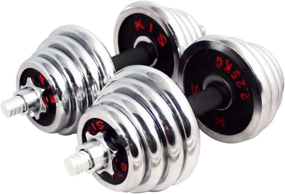 20kg Electroplate Dumbbells Set Weights for Fitness Weightlifting quipment Barbell Gym Muscle Strength Exercise