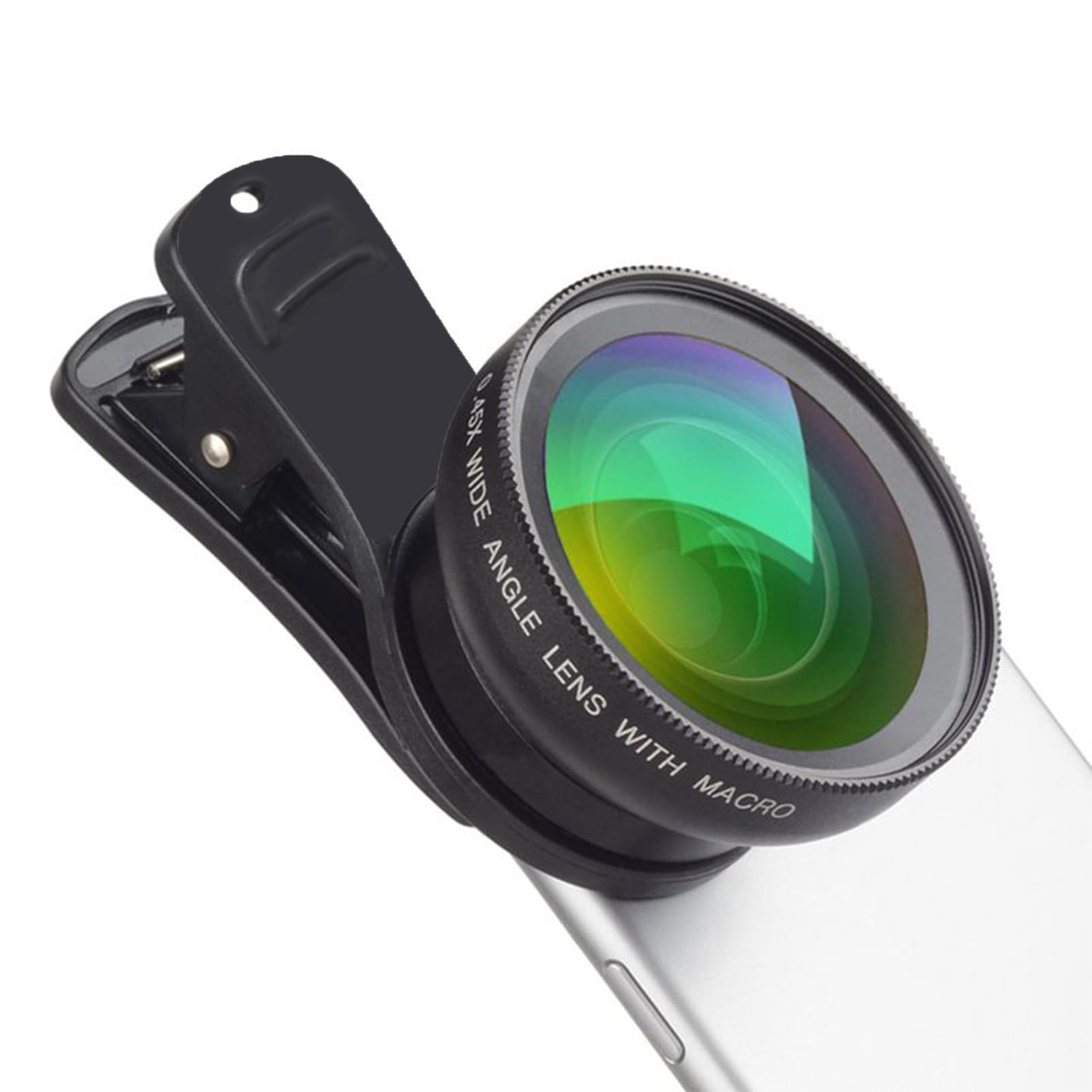 2 in 1Phone Camera Lens, Professional 12X Macro Lens 0.45X Wide Angle Lens Kit with Clip, Smartphone Universal Camera Lens Compatible with iPhone 11 12 8 7 6 Plus Huawei Samsung Android Pixel