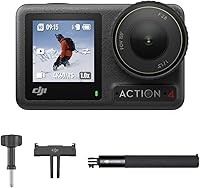 Vista 12 de DJI Osmo Action 4 Adventure Combo, cámara de acción impermeable 4K/120fps con sensor de 1/1.3 pulgadas, rendimiento de color de 10 bits y D-Log M