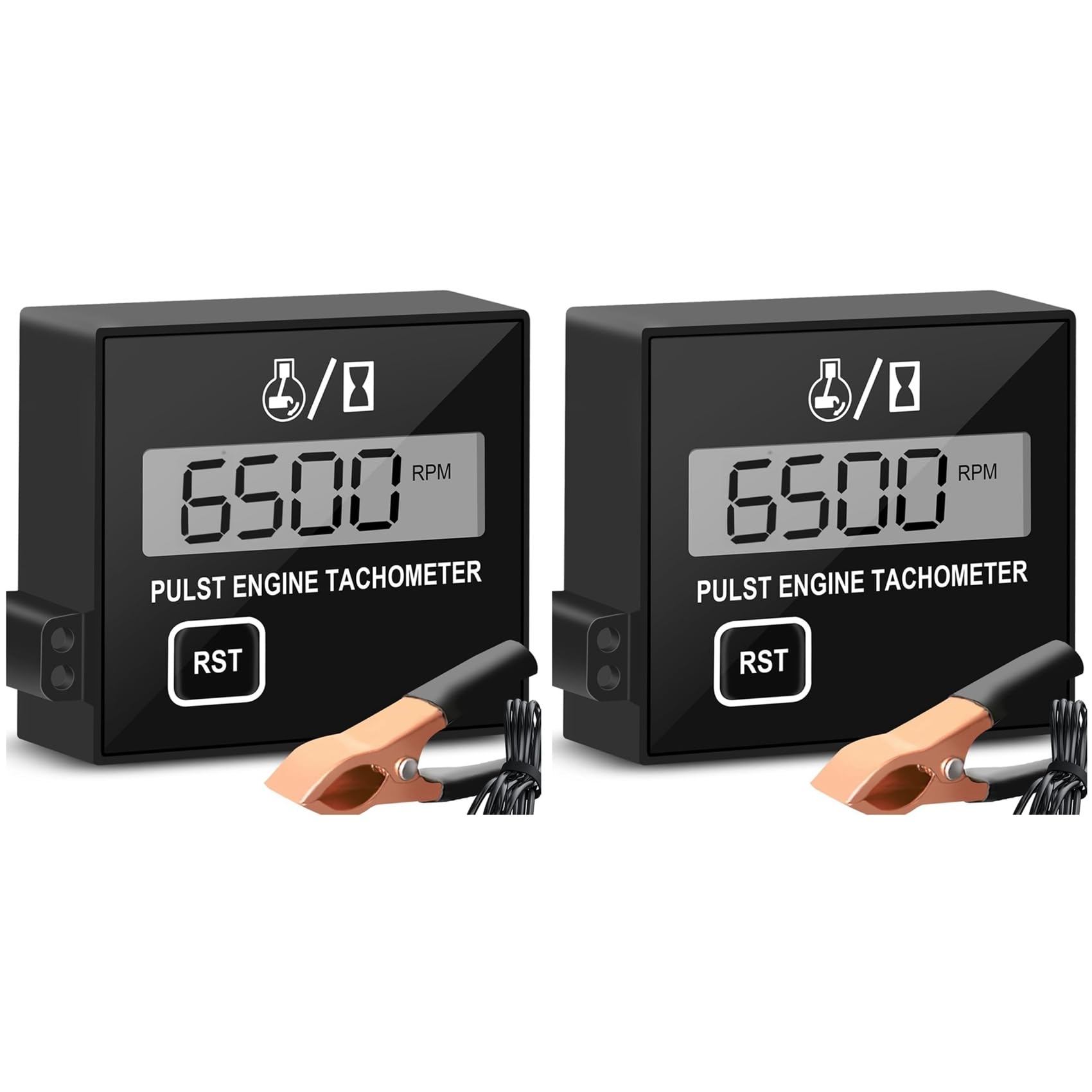 2X Digital Chainsaw Tachometer Small Engine Tachometer Digital Display Pulse Speedometer Electronic Tachometer