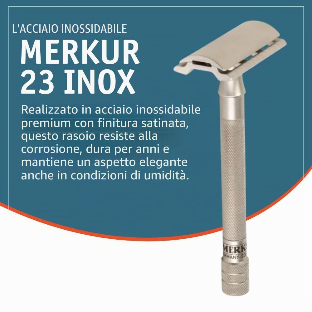Merkur rasoio di sicurezza 23 acciaio inox