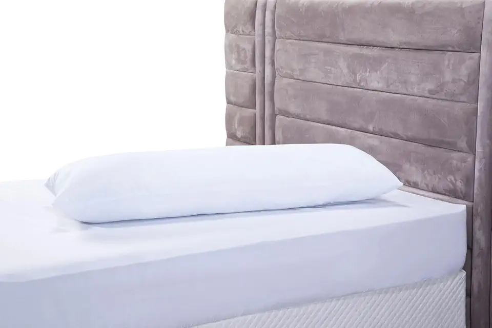 Fronha Travesseiro De Corpo Pele De Pêssego 1,35x0,45 Xuxão Branca