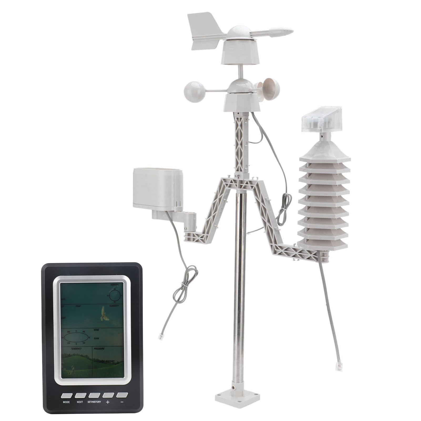 Stazione di Previsioni Meteorologiche LCD Retroilluminato con Sensore Wireless per gli Appassionati di Strumenti Meteorologici