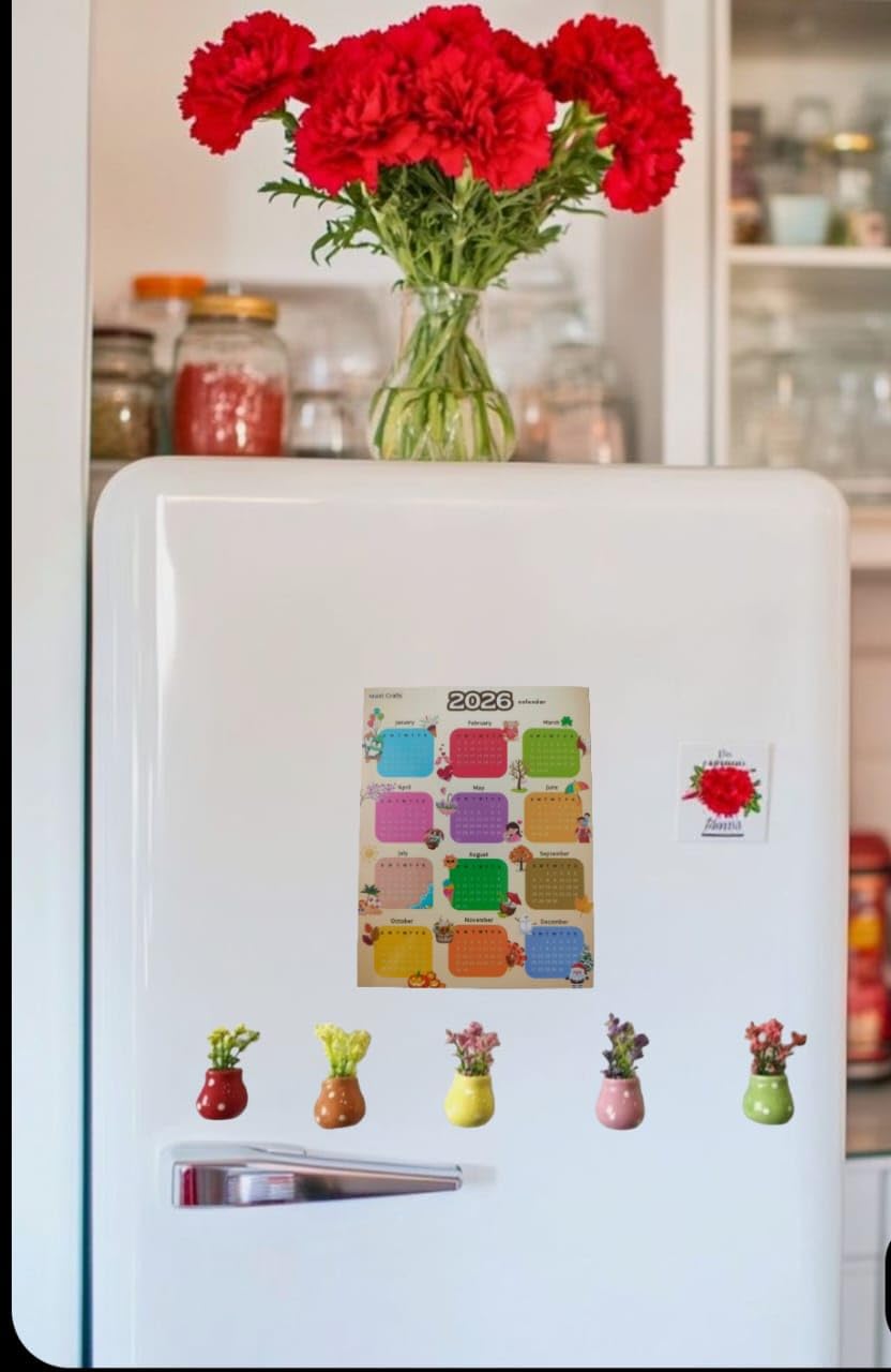“2026 Fridge Magnet Calendar | Cute Cartoon Theme | Strong Magnet | Kitchen & Home Decor | Kids Study Area Calendar-image-4