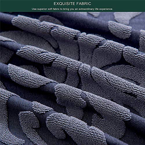 Separate Cushion Sofa Slipcover,Jacquard Damask Fabric Living Room Couch Protector,Elegant Durable Spandex Stretch Fabric Furniture Cover,Good Choice For Families(Grayish Blue,3 Seater(185-235Cm)) #TOP3