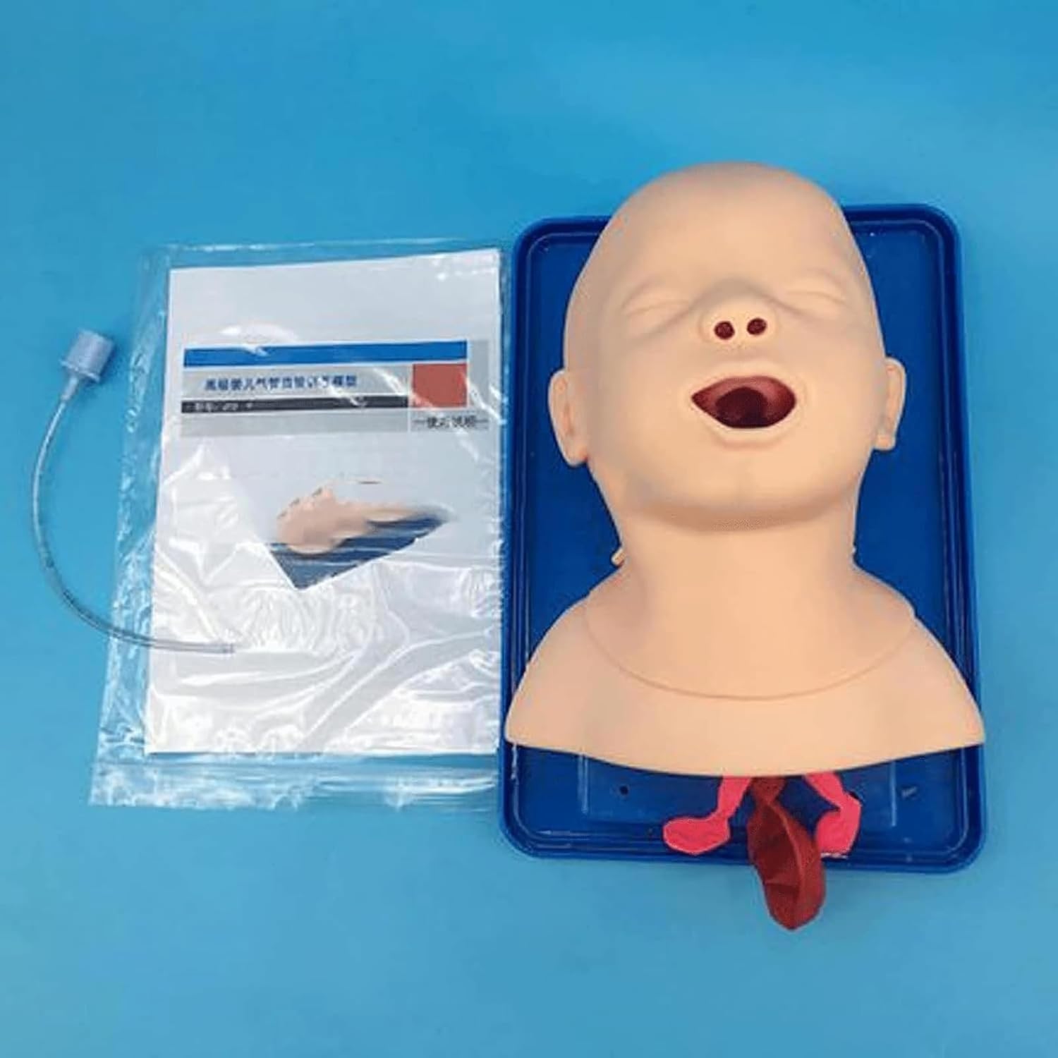 Manichino avanzato di intubazione tracheale infantile,simulatore intubazione endotracheale,kit aiuto didattico per gestione delle vie aeree pediatriche per la formazione delle competenze