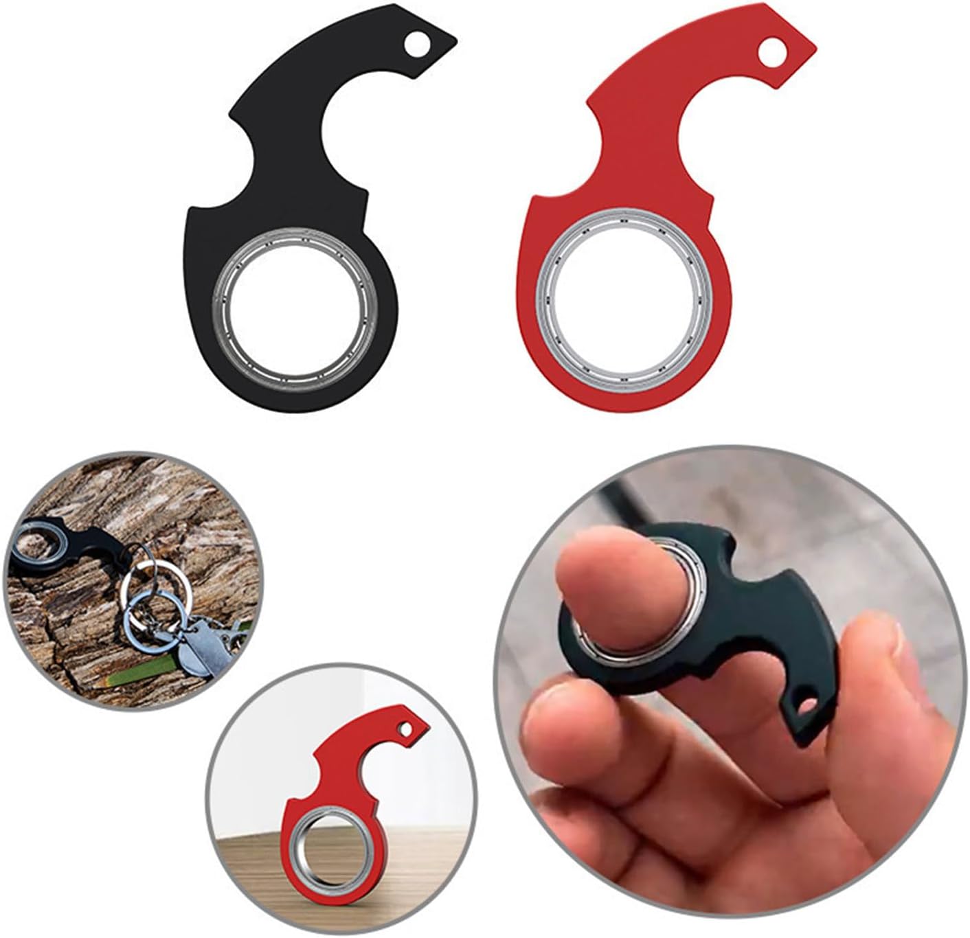 Wondsea 2pcs Spinning Keychain Fidget,Keychain Spinner,Key Spinner