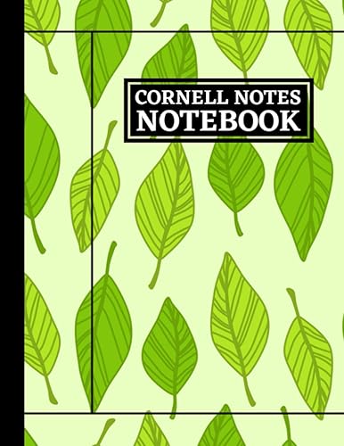 Cornell Notes Notebook: Note Taking System for Students, Teachers, School, Work | College Ruled 110 Pages | Leaves