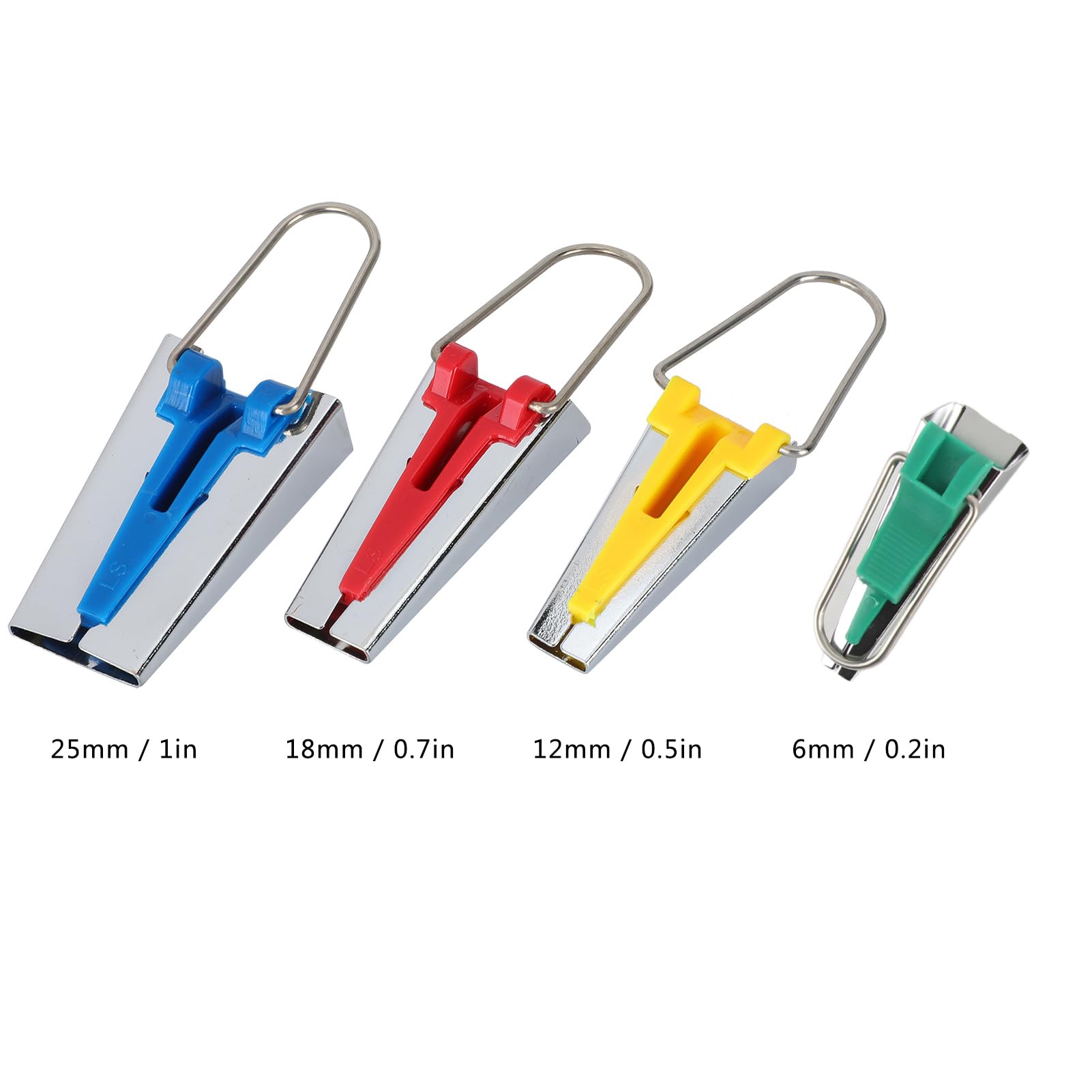 NDNCZDHC 4pcs Bias Tape Maker, Stainless Steel Bias Tape Maker Set, Sewing Tools and Gadgets for Making Tapestries, Carpets, Home Decoration