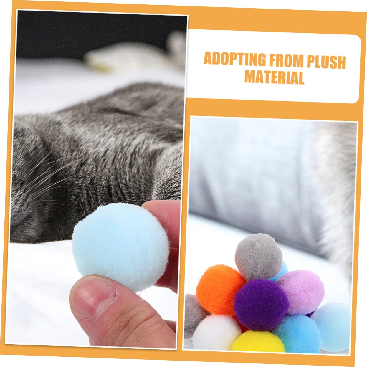 YARNOW 500 Pièces Balle Jouet pour Chat Chats d'intérieur Jouant aux balles Chasse Jouet s pour s à gratter pour d'intérieur Boules à mâcher pour Peluche