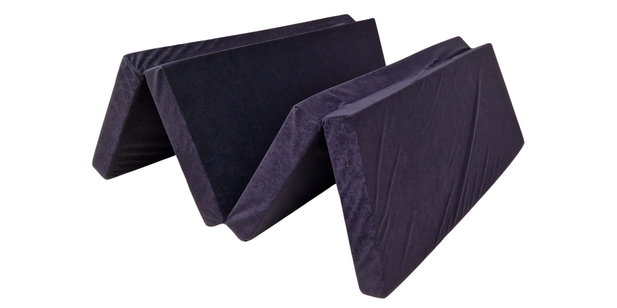 Natalia Spzoo breite Faltmatratze 180 x 120 x 8 cm Klappmatratze mit Schaumstoffkern & abnehmbarem Bezug klappbare Schlafmatte (0001 Schwarz)