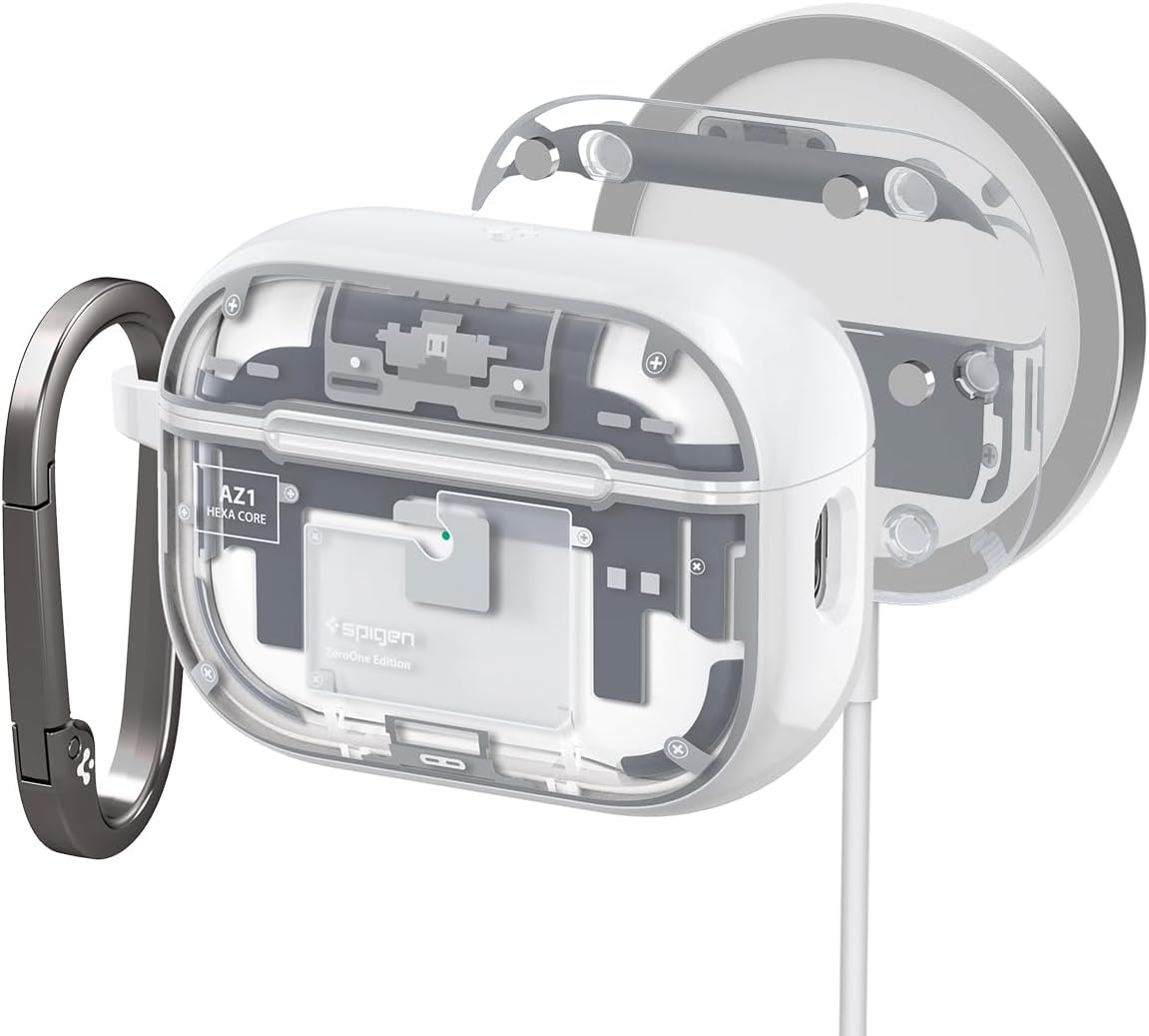 Spigen for AirPods Pro 3 Case, Ultra Hybrid (MagFit) Compatible with AirPods Pro 3rd Generation Case (2025), MagSafe Compatible, Magnets Embedded Cover - Zero One