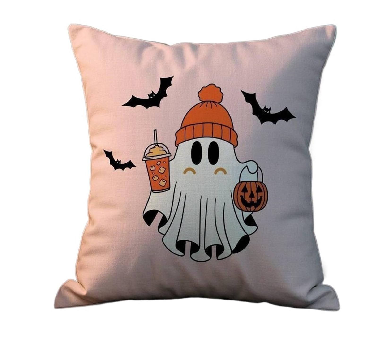OIJSAZBCPLE Halloween Cute Ghost Pillow Case Plush Pillow Covers