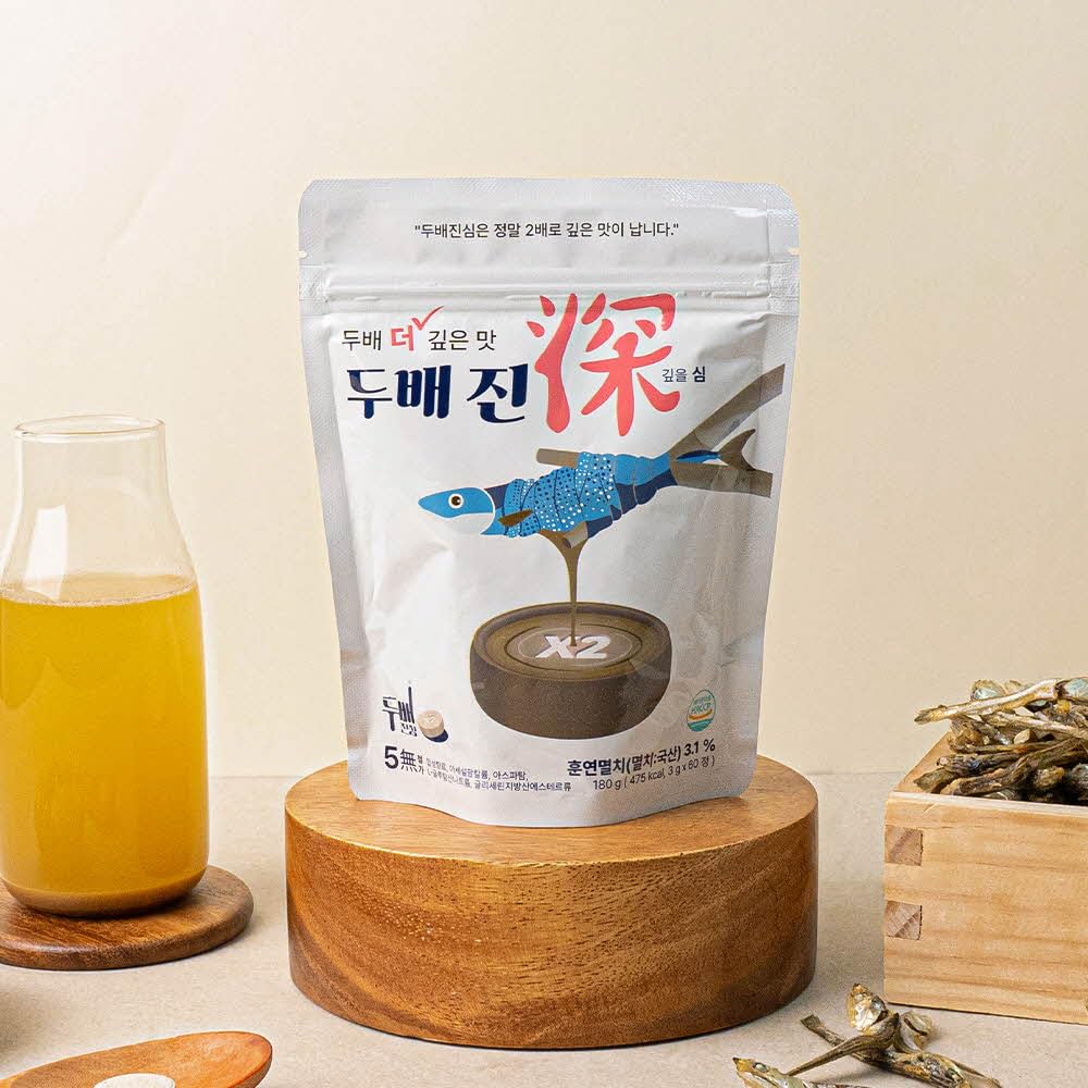 Korean Anchovy Seafood Broth Coins – 60 Count | Concentrated Stock Tablets with 20 Natural Ingredients for Rich, Deep Flavor Soup & Stew 코인육수