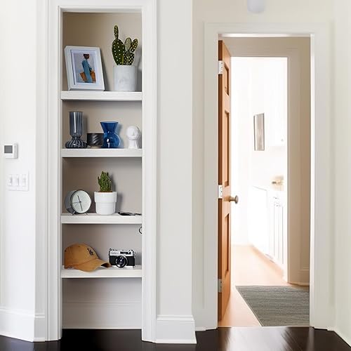 Miniatura 8 de Amada HOMEFURNISHING Estantes flotantes montados en la pared, estantes de pared de 15 x 7 pulgadas para baño, dormitorio, sala de estar, estantes