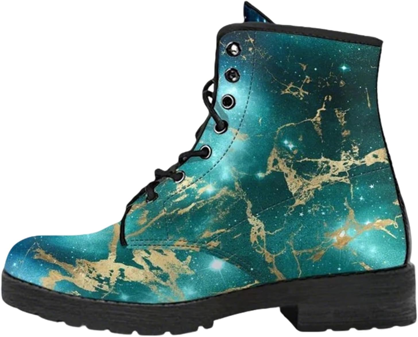 Teal Gold Galaxy Marble