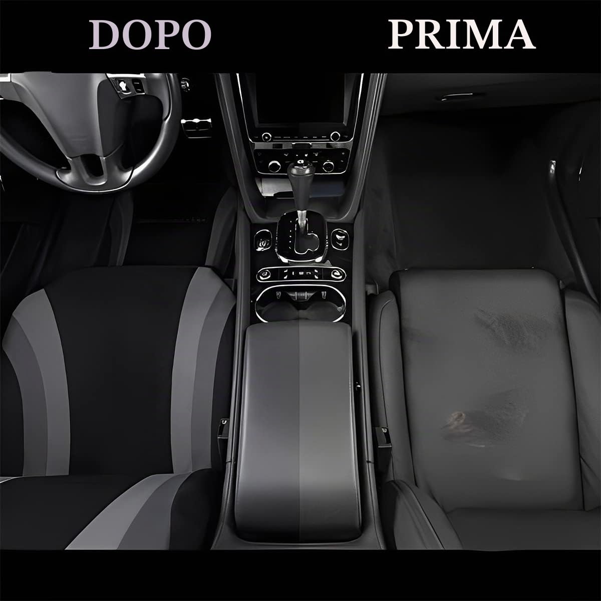 JNNJ 9 Pezzi Coprisedile Auto, Set Di Coprisedili E Copri Poggiatesta per Sedili Anteriori Auto, Coprisedili Anteriori E Posteriori Con Poggiatesta, Sedile Interno Universale Accessorio(Grigio)