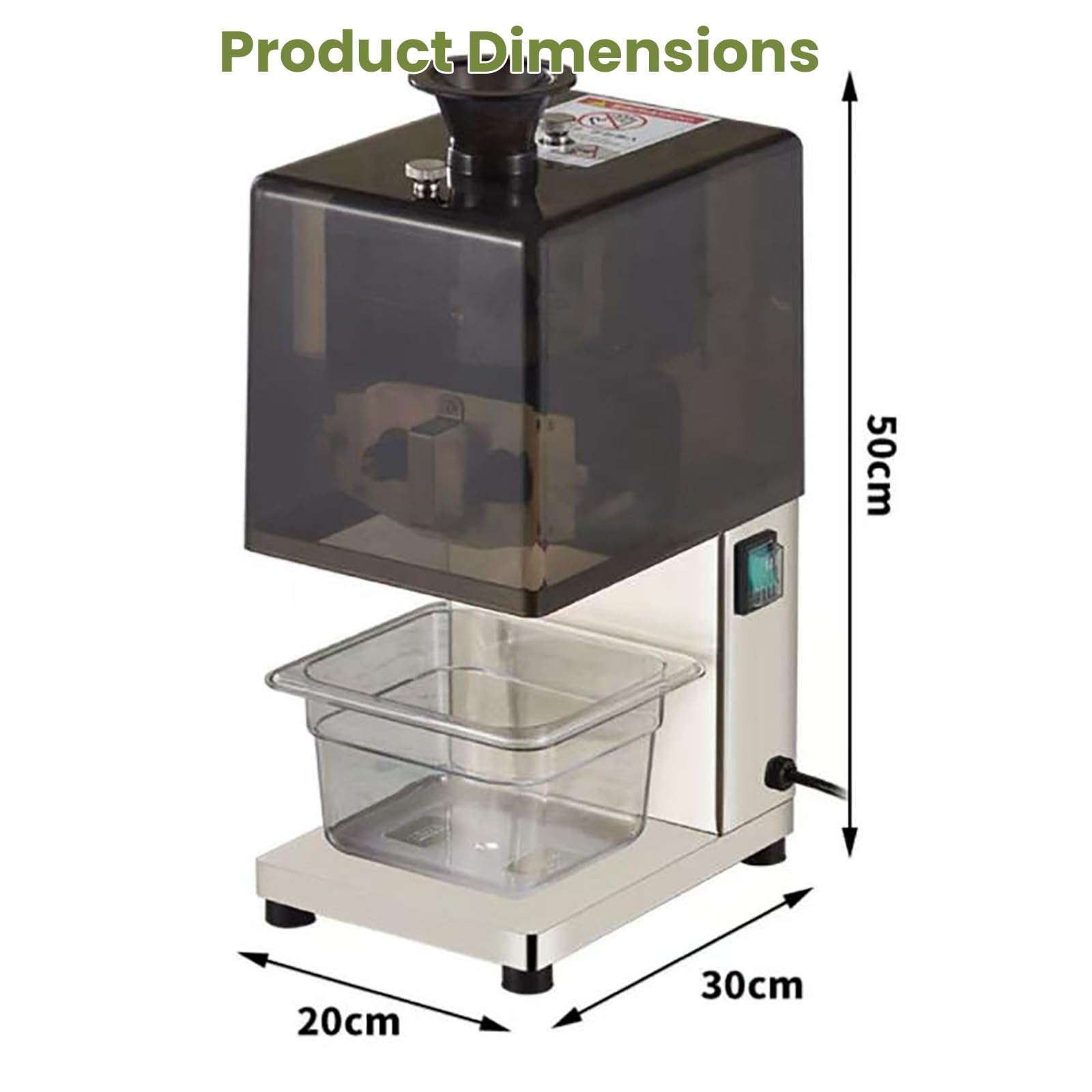Zwiebel-Skallion Shredder Maschine mit 4 Schnittgrößen, Geschlossener Schalldämmung, Großer Futtereinlass, Einfache Reinigung für effizientes Zerkleinern von Lauch, Koriander, Knoblauch