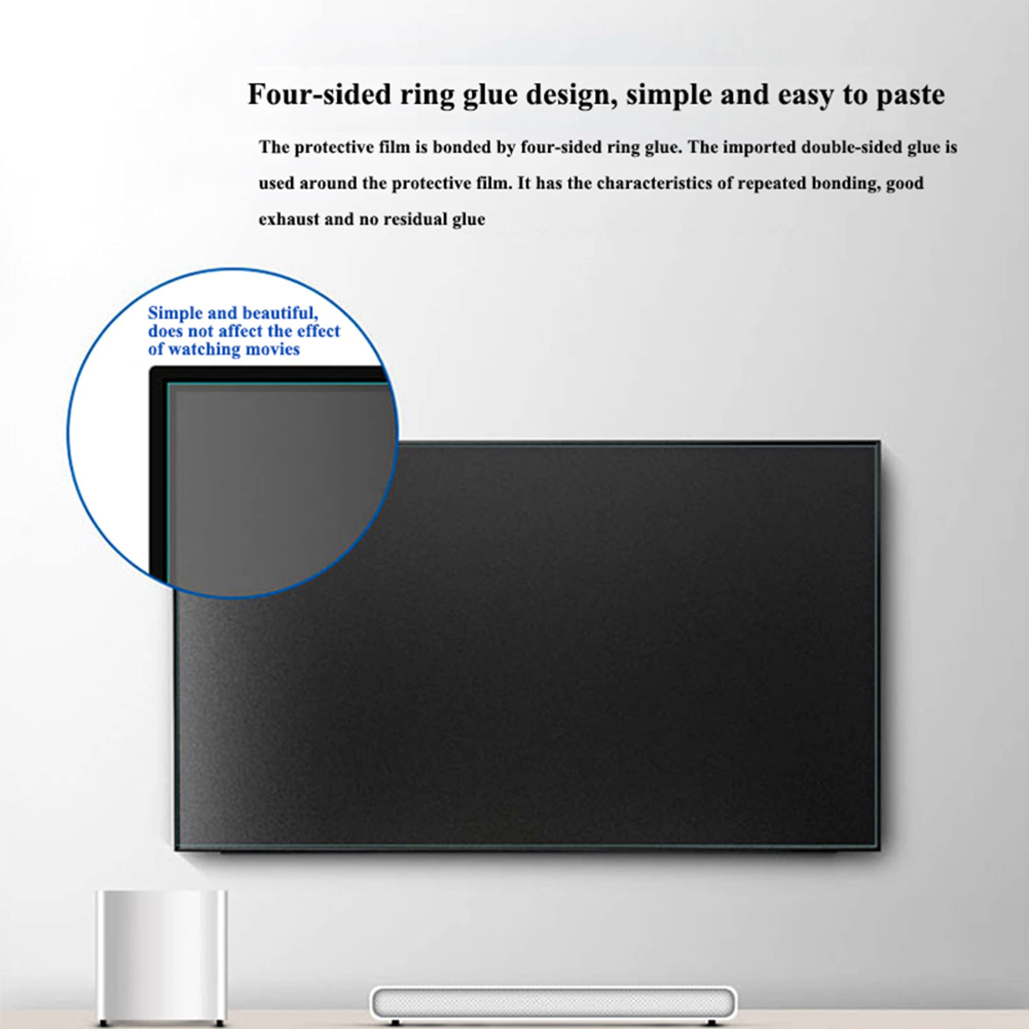Filtro anti luce blu e protezione per schermo da 32-75 pollici, pannello antiriflesso con blocco blu per schermo LCD, TV e monitor/A / 43 Inches 942x529 mm