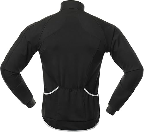 Miniatura 6 de BERGRISAR Chaqueta de ciclismo para hombre, rompevientos de invierno, para correr, senderismo, ciclismo, abrigo térmico de forro polar para golf,
