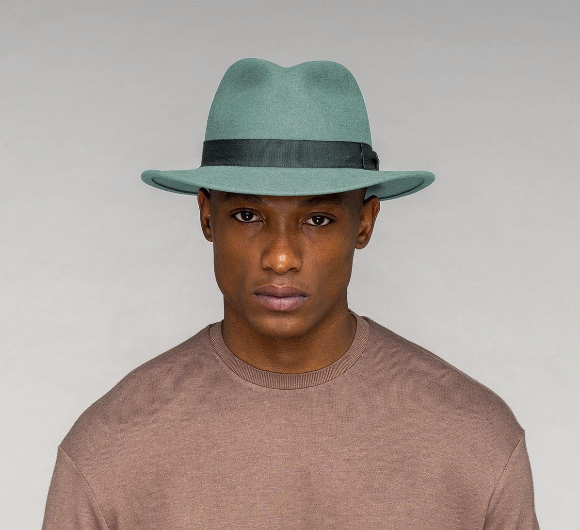 Bailey of Hollywood Curtis Wool Felt Fedora Hat Packable Water Repellent Size XL Gel-Alpin