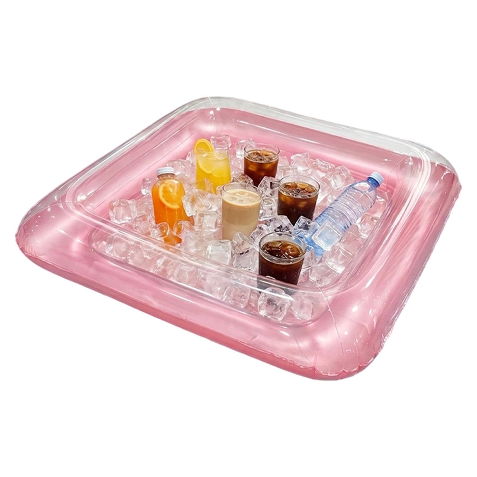 Bar Gonfiabile Grande Vassoio Quadrato Galleggiante Portatile Con Tappo Di | Cooler Gonfiabile Da Tavolo Per Feste In Piscina All'Aperto Giardino Birra Bevande Picnic Campeggio
