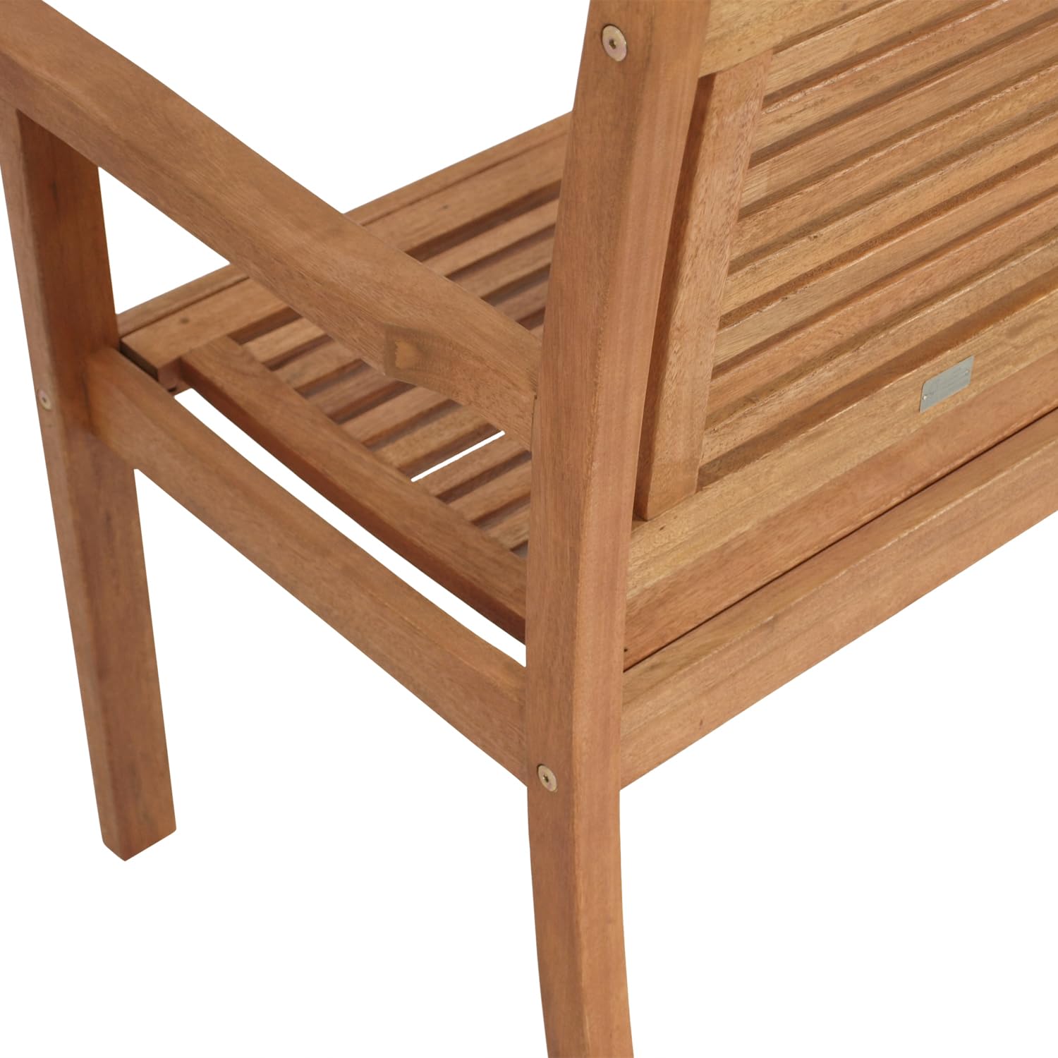 DEGAMO Gartensessel Gartenstuhl CORUNA, Eukalyptusholz braun geölt, Outdoor
