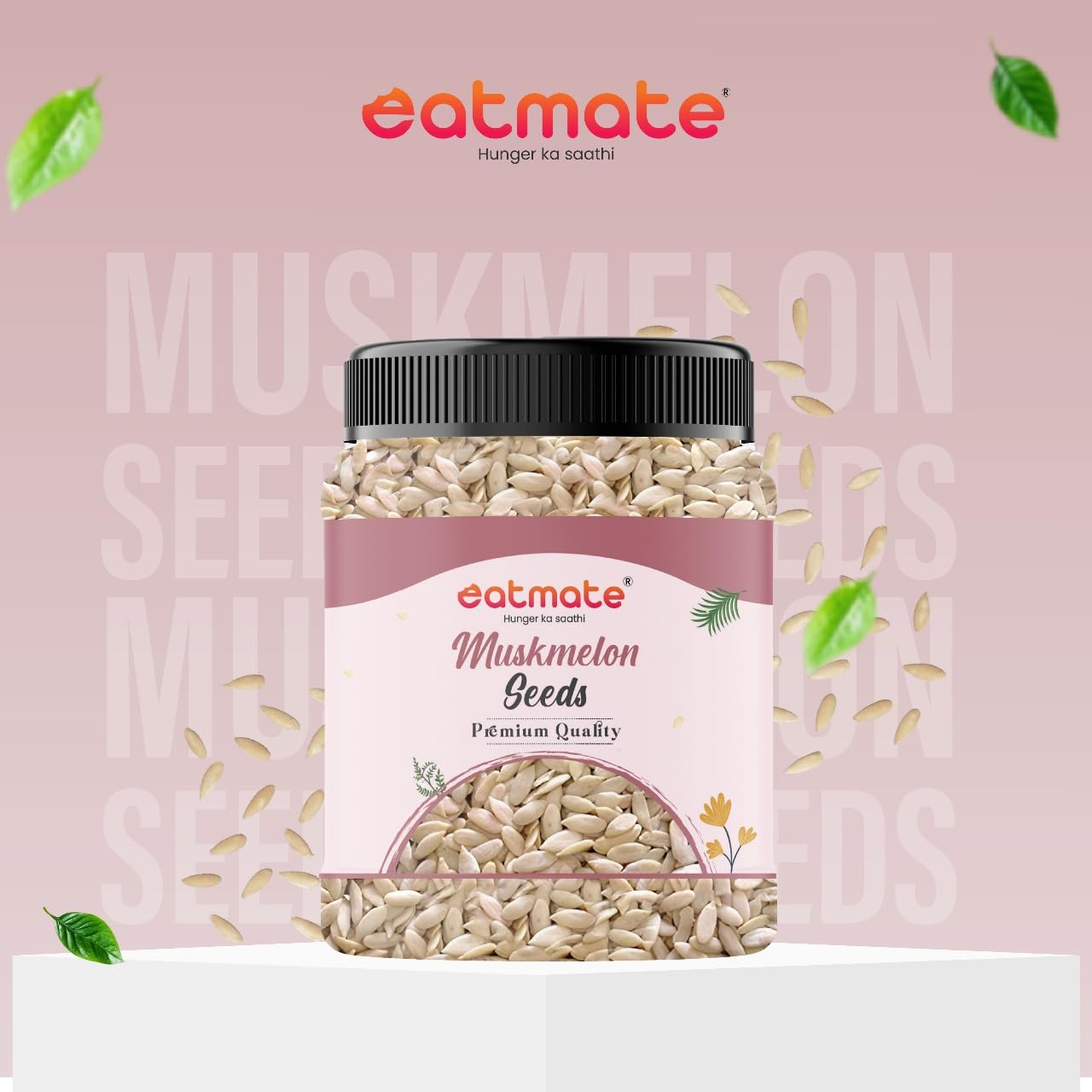 Eatmate Natural Muskmelon Seeds | Kharbooj Magaj | Kharbhuja Beej for Eating | High in Protein, Potassium, Magnesium & Iron | Good for Immunity Booster| Healthy Snack, Topping and Cooking Use (250gm) 4
