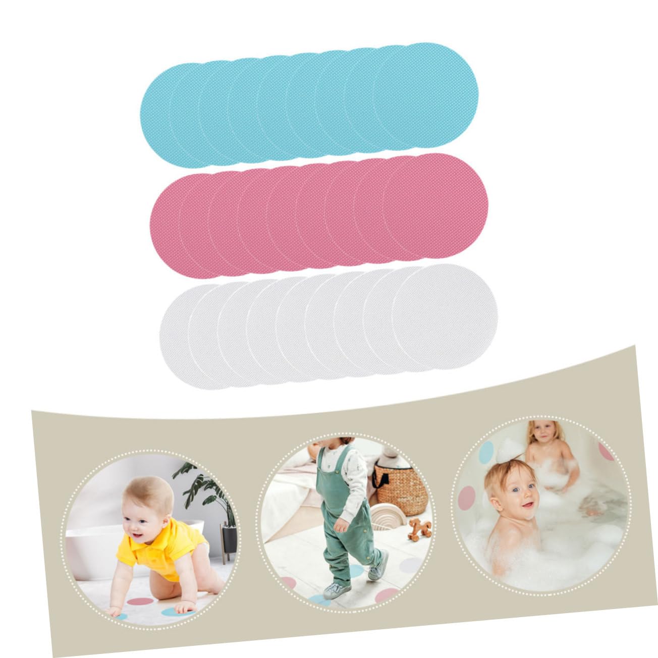 PRETYZOOM 72 Pegatinas Redondas Antideslizantes Pegatinas De Colores Pegatinas para Azulejos Pegatinas Antideslizantes para Suelo Peldaños De Seguridad para Baño Bañera Bebé