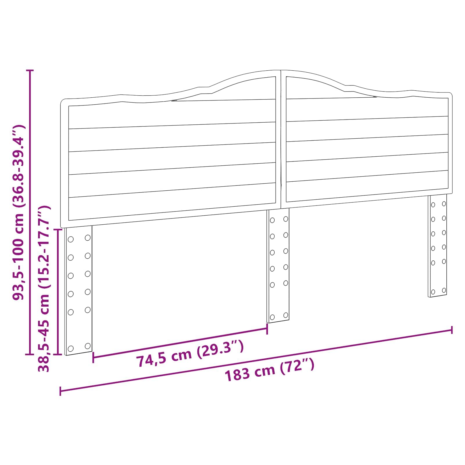 vidaXL Testiera Bianco Legno Multistrato, Testiera Letto Moderna, Design Retangolare, Mobili Minimalisti, Decorazione Resistente per Camera da Letto
