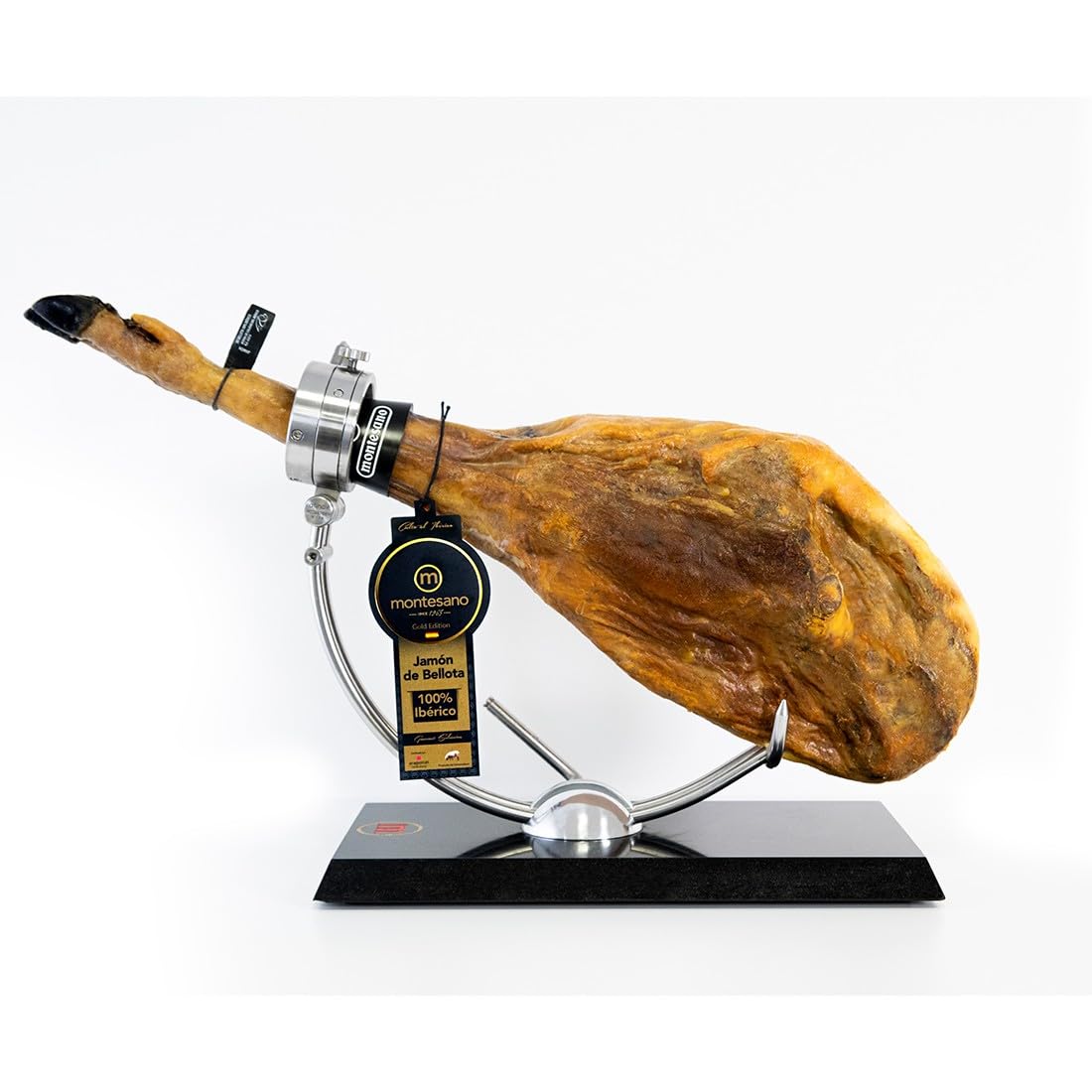 Ibéricos Montesano | Jamón de Bellota 100% Ibérico | Premio Diamond Taste Award | Curación de 48 Meses | Criados en Libertad en la Dehesa Extremeña y Alimentado con Bellotas | 7.5-8kg