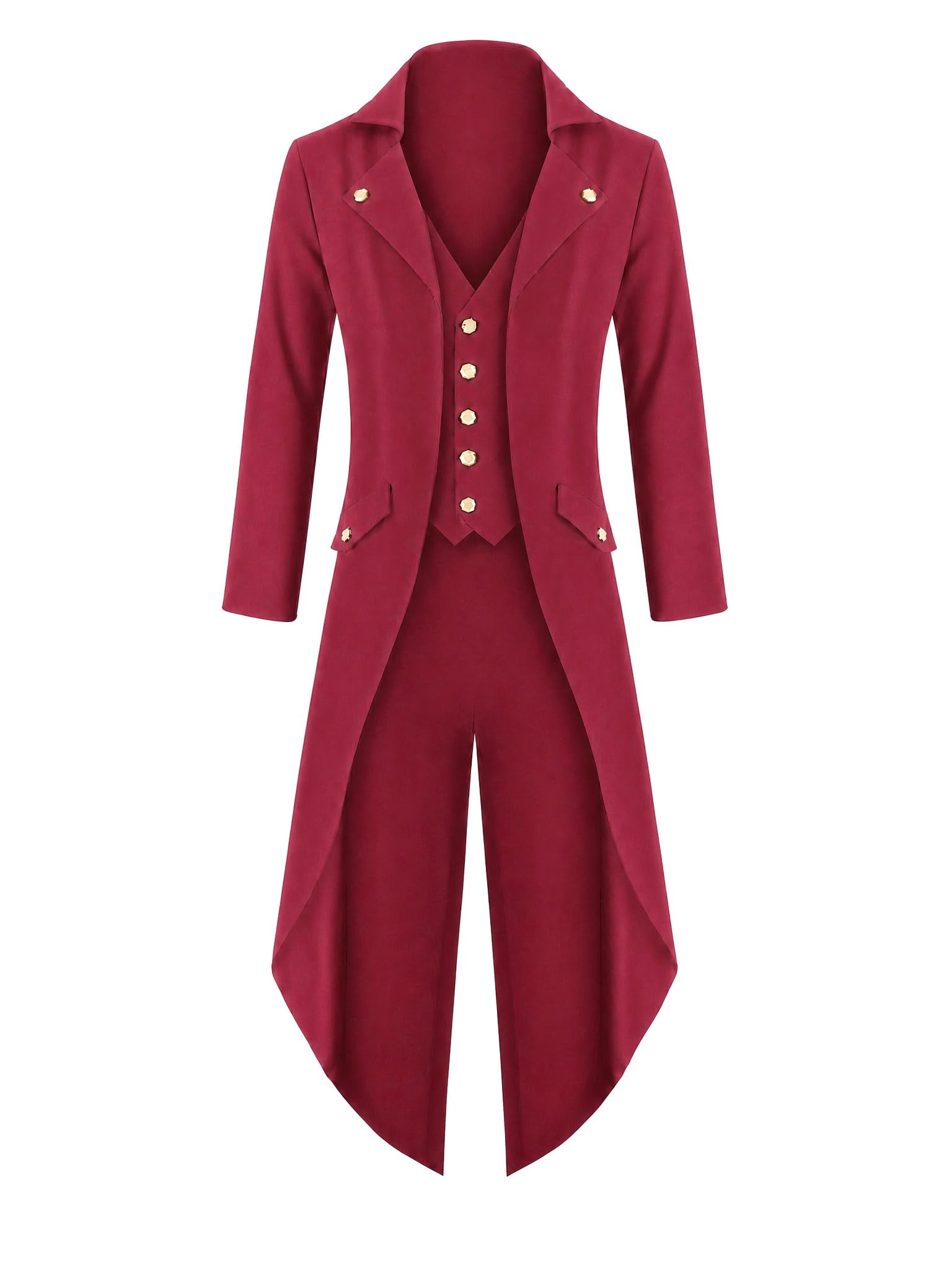 Runcati FRAC gótico Victoriano Steampunk para Hombre