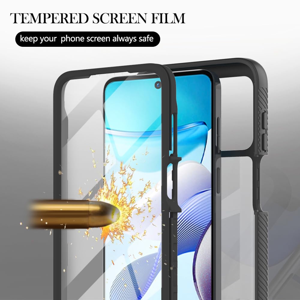 Knoowcase For Honor X6B Case Built-in Screen Protector Honor X6B Phone Case Shockproof Full Body Protection Rubber Bumper Stylish Clear Rugged Back Shell Cover,Dark Blue - View #4