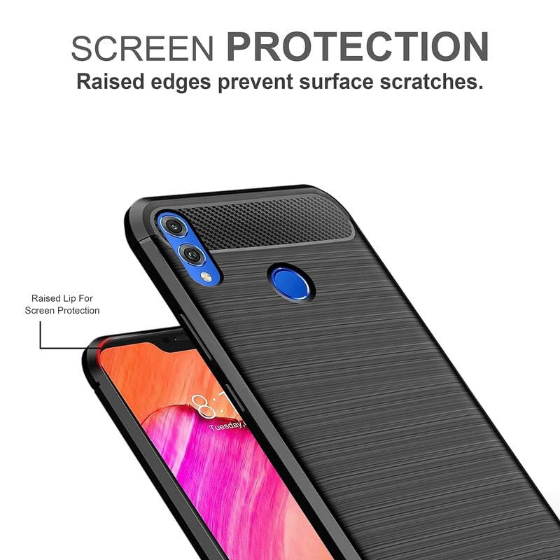 Image of Hybrid Carbon Fiber Back Case for Honor 8X (Black)