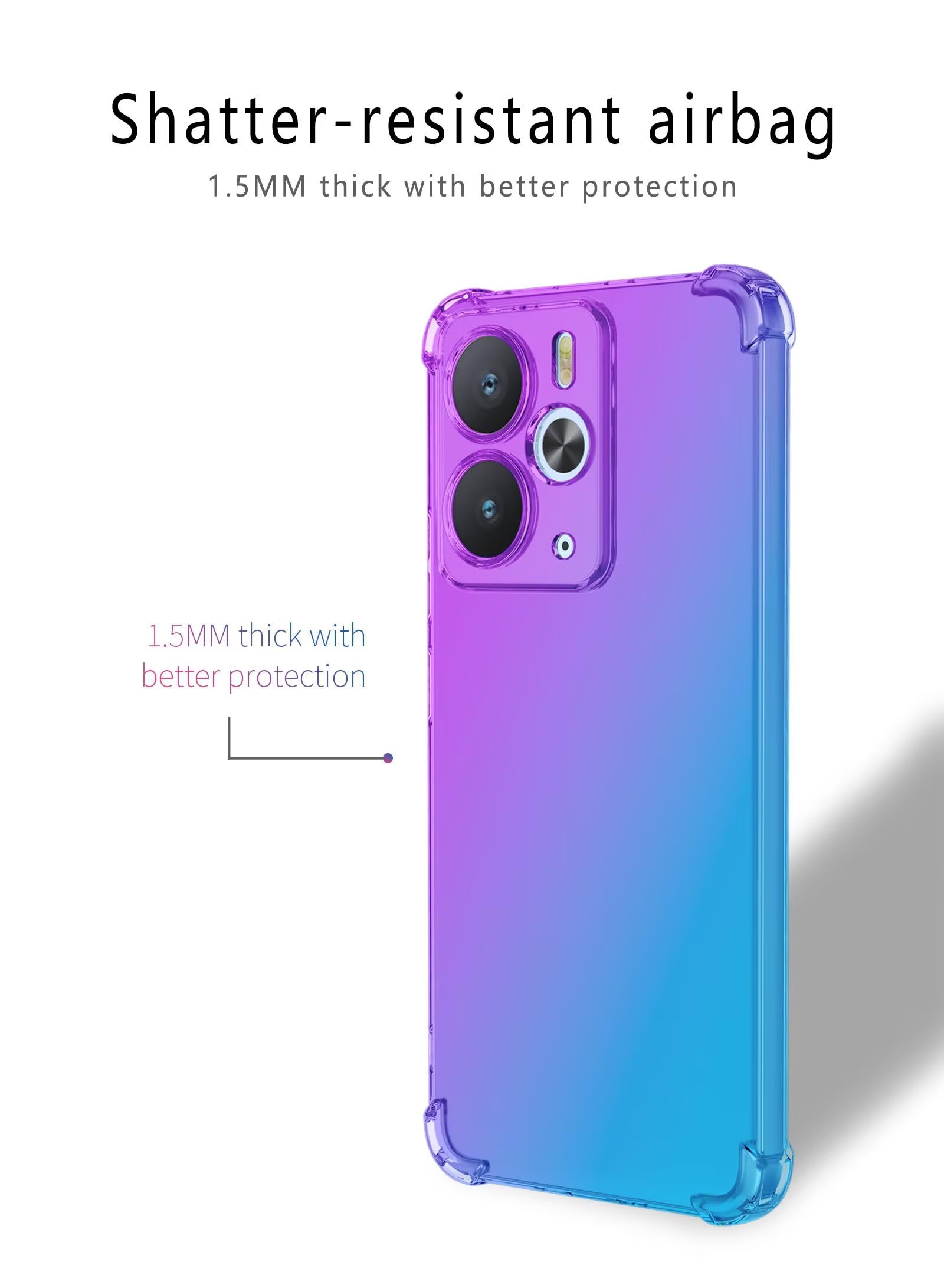 EASSGU [Telaio Elettrolitico Custodia per Realme 14 5G / Realme 14T 5G (6.67 Inches) Cover Protettiva in Morbido Silicone TPU - Viola