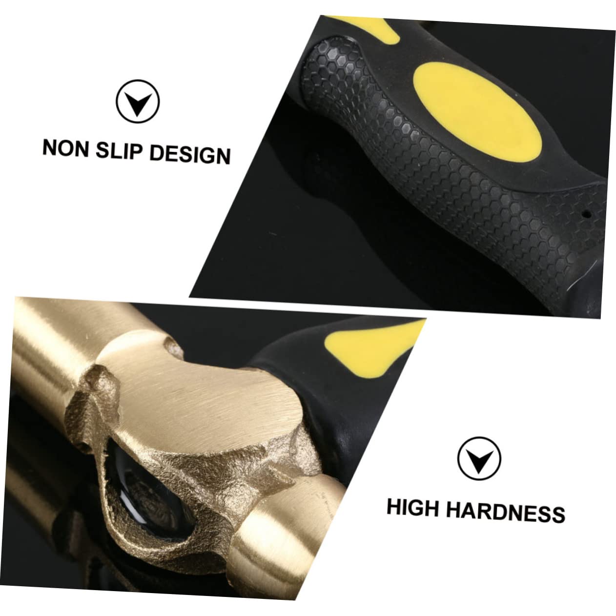 Hemobllo Martillo de Latón de Cabeza Redonda de 1 Libra para Bricolaje y Joyería, Diseño Creativo y Precisión Golpe para Reducir Desgaste