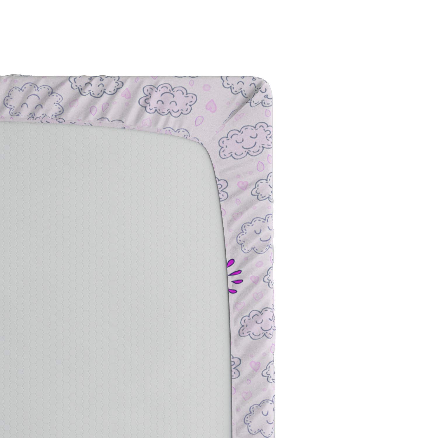 ABAKUHAUS Colorato Lenzuolo con Angoli, Silhouette di Mani, Morbido Tessuto Decorativo da Letto Tasca Elastica a Tutto Tondo, 90 x 190 cm, Multicolore