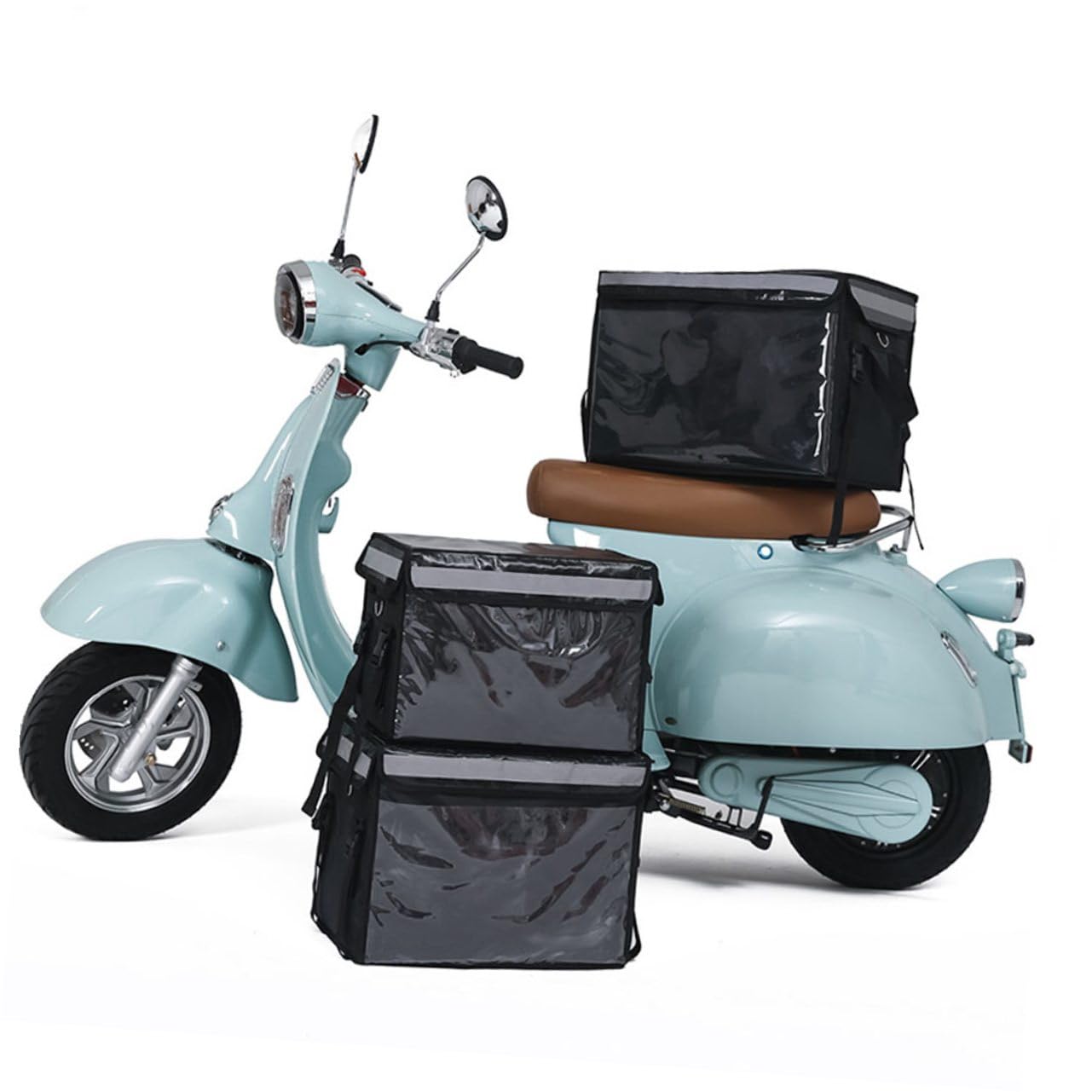 Contenitore per Alimenti da Asporto Isolato 32L Oxford Nero Scatola Termica Ispessita Maniglie Portatile per Catering Picnic e Trasporto Ordini