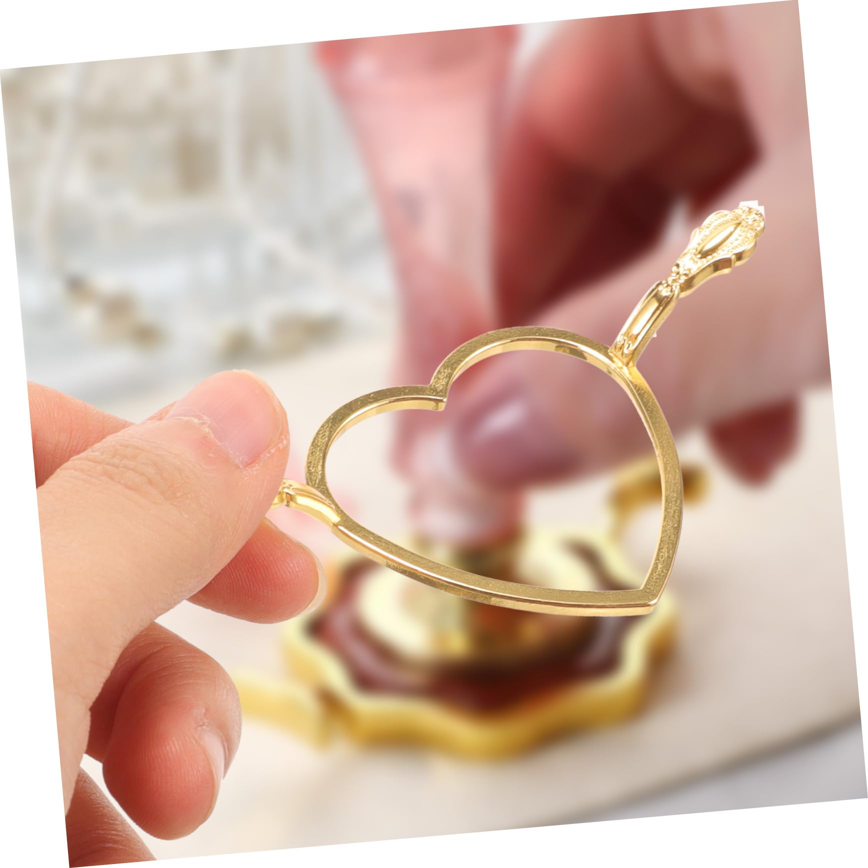 DOITOOL 3 Sätze Runde Blumendichtungsform Runde Wachssiegelform Stempelformen Für Wachssiegel Stempelformen Zum Basteln Kreative Wachssiegelform Wachs Schmelzform Metall Golden 4 Stück * 3