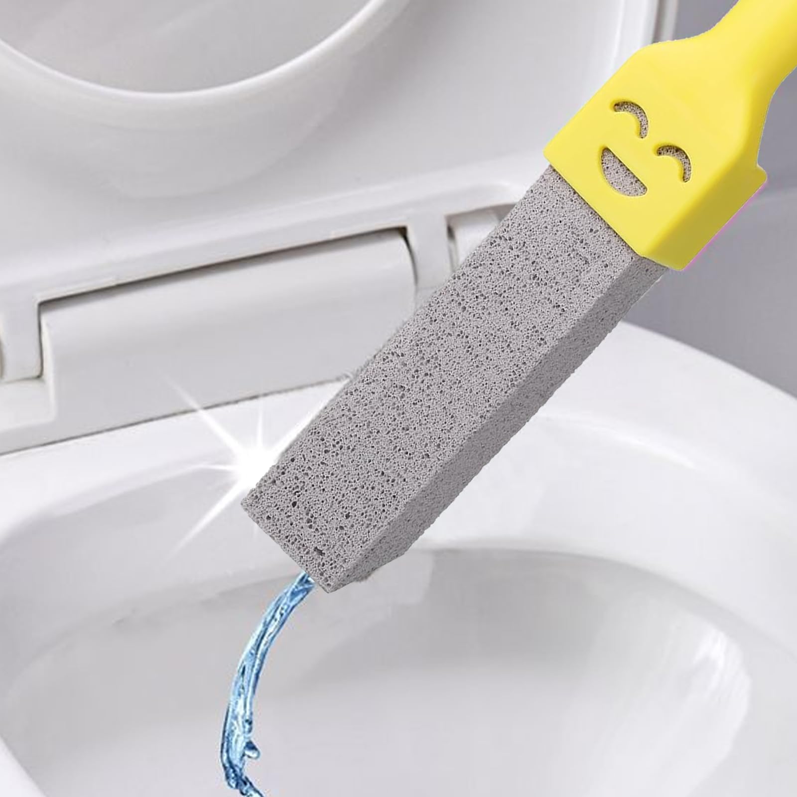 Xmart 6 pezzi Cleaning Block WC pietra pomice detergente per WC con 2 manici, 2 ganci Pumice Stone Toilet Cleaner WCper bagno toilette cucina piscine macchie profonde