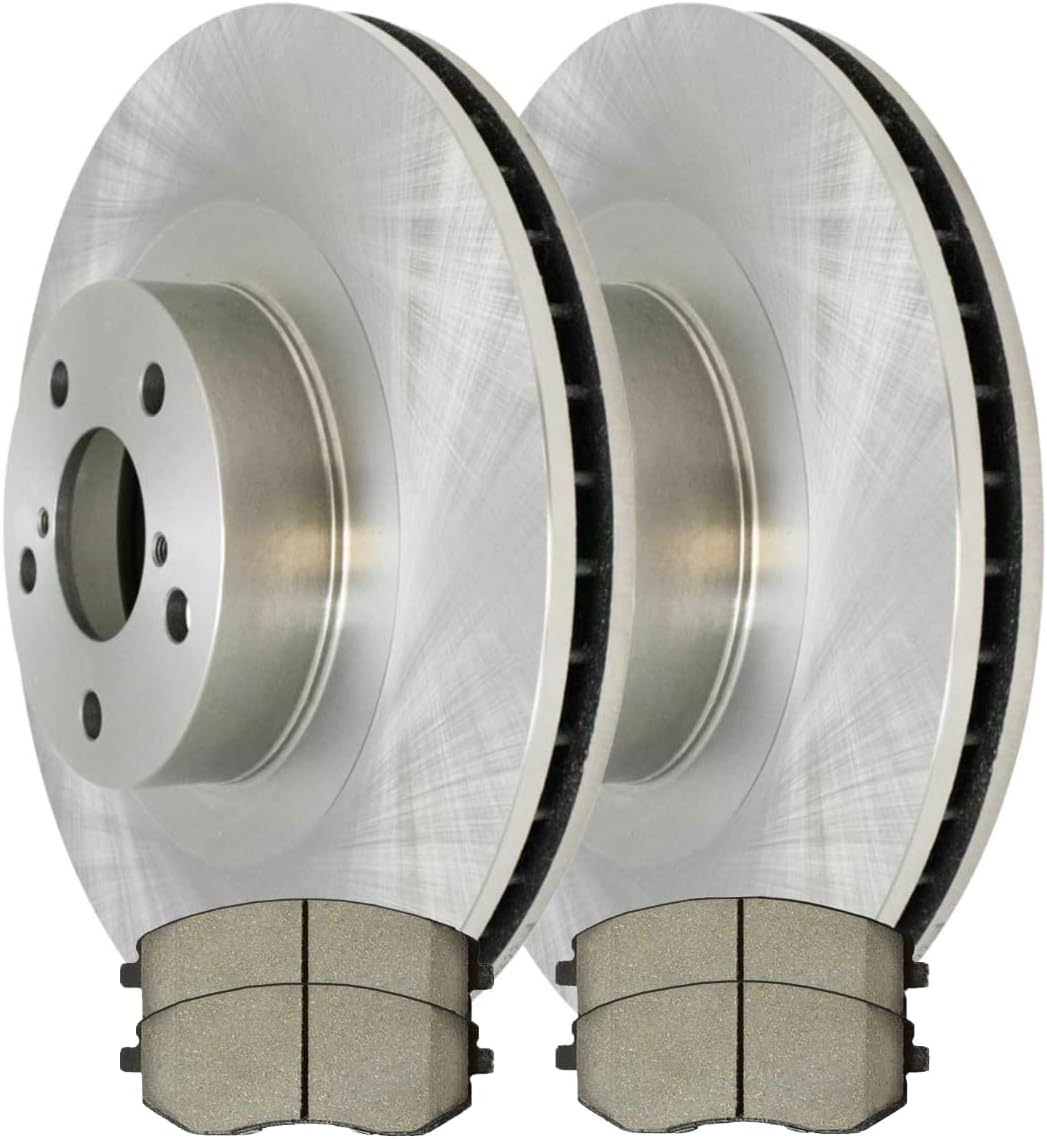 AutoShack Front Drilled & Slotted Brake Rotors Ceramic Brake Pads | Replacement For Saab 9-2X Subaru Legacy Outback Baja Impreza 2003-2008 Forester AWD | E-Coated | 6-PC Brake Kit | ShadowGuard - Foto 5