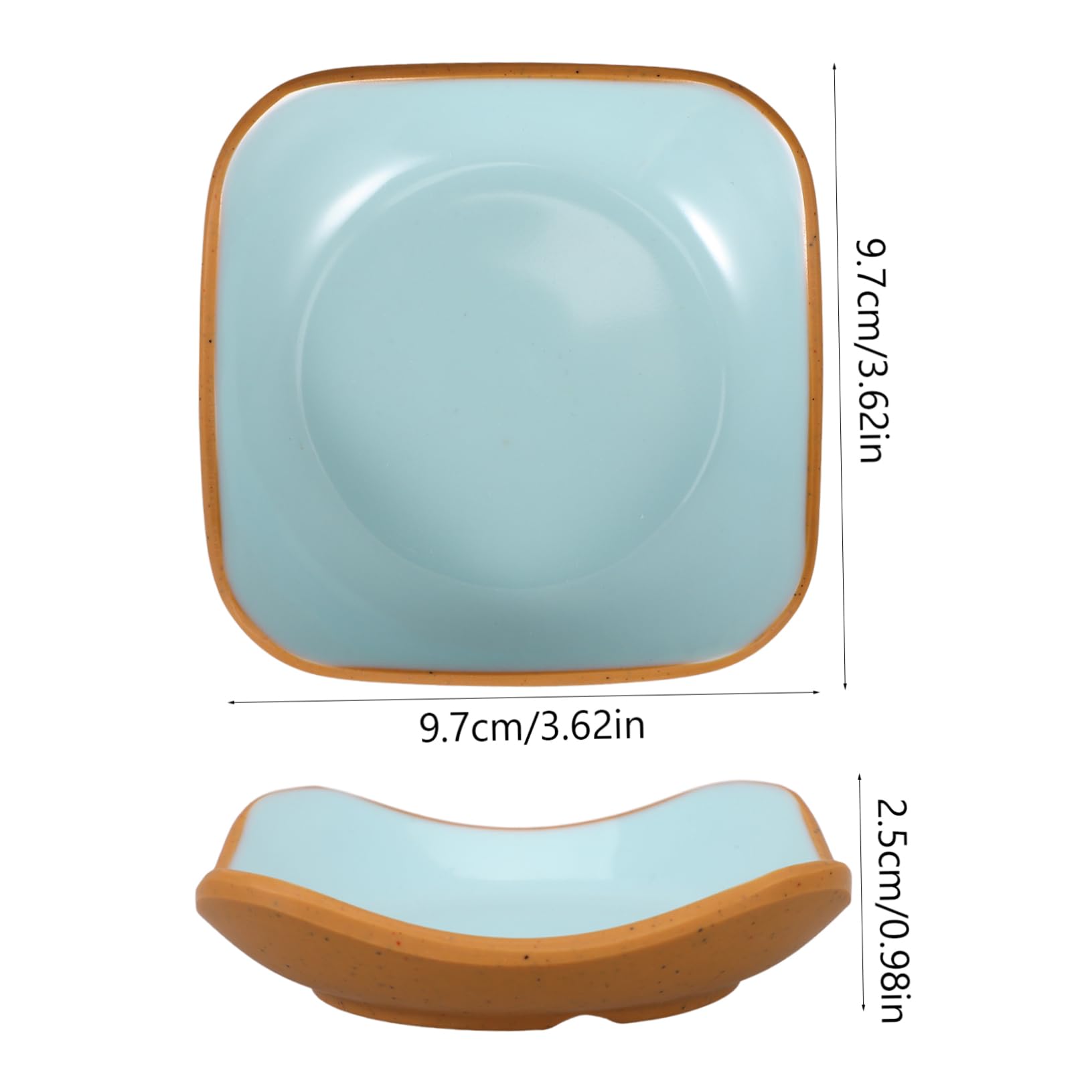 KICHOUSE 4-piece Sushi Plate Sauce Bowl Set Ceramic Dipping Bowls Small Serving Side Dish Soy Sauce Plates