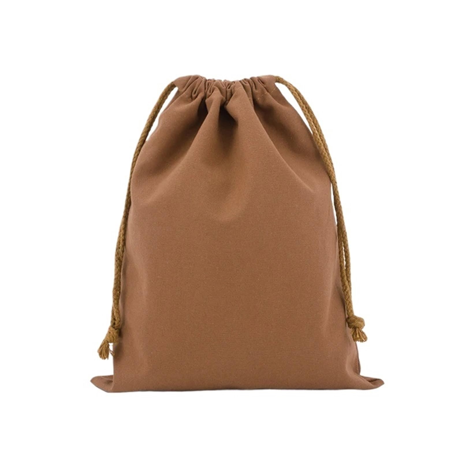 Linen Burlap Bag, Hessian Sack Drawstring Bags Multicolor Multiple Sizes(Coffee,7x10cm)