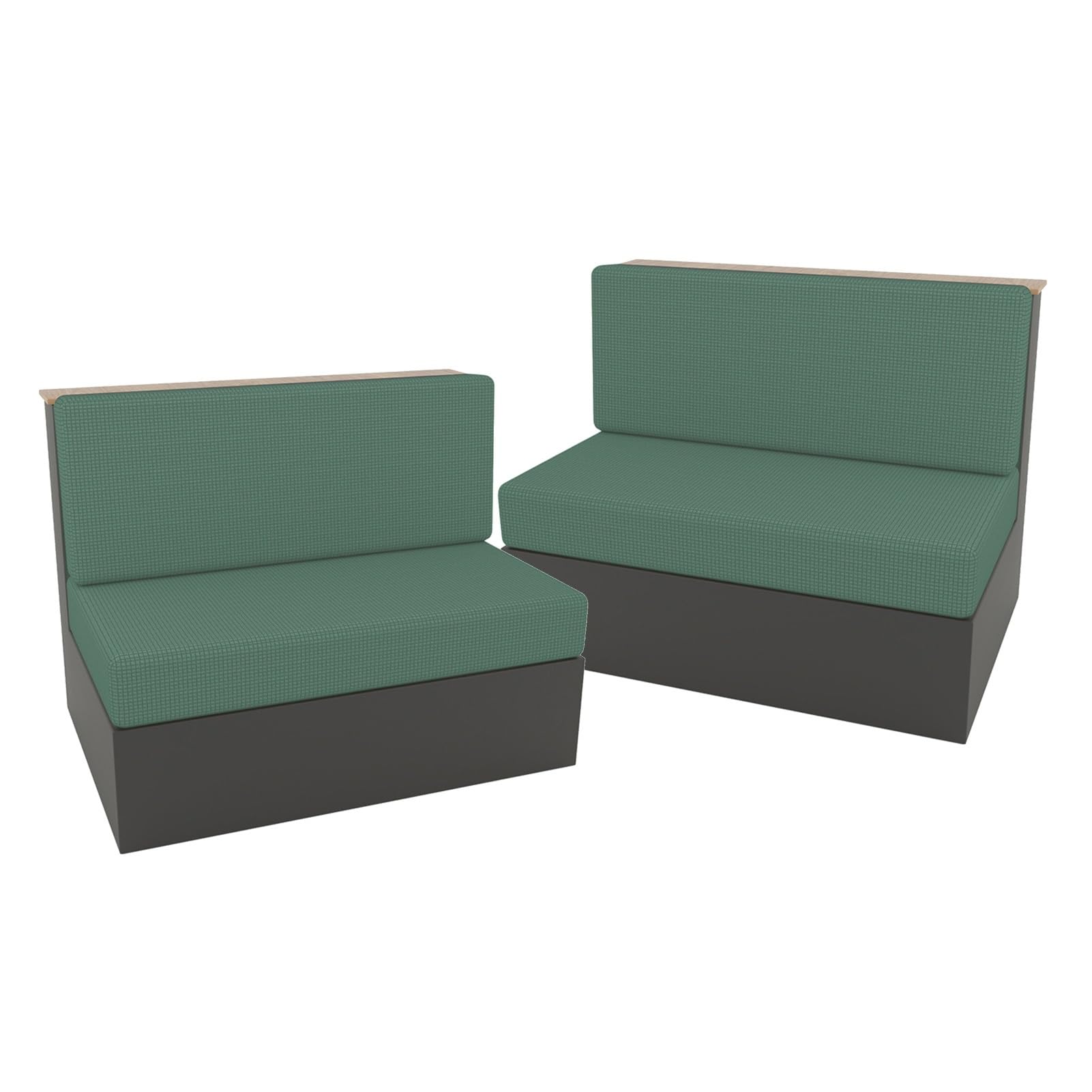 Dracqwn RV Dinette Cushion Covers, 2 Seat Sofa Chair Cover Furniture Protector, Rv Cushion Couch Covers Dinette Both Seats For Rv Camper(J Pine Green,2 Set)